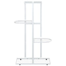 vidaXL fehér 4 szintes acél virágtartó állvány 43 x 22 x 76 cm