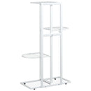 vidaXL fehér 4 szintes acél virágtartó állvány 43 x 22 x 76 cm