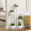 vidaXL fehér 4 szintes acél virágtartó állvány 43 x 22 x 76 cm
