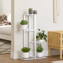 vidaXL fehér 4 szintes acél virágtartó állvány 43 x 22 x 76 cm