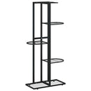 vidaXL fekete 5 szintes acél virágtartó állvány 43 x 22 x 98 cm