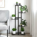 vidaXL fekete 5 szintes acél virágtartó állvány 43 x 22 x 98 cm