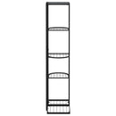 vidaXL fekete 5 szintes acél virágtartó állvány 43 x 22 x 98 cm