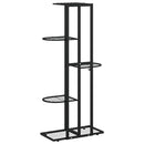 vidaXL fekete 5 szintes acél virágtartó állvány 43 x 22 x 98 cm