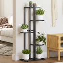 vidaXL fekete 5 szintes acél virágtartó állvány 43 x 22 x 98 cm