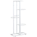 vidaXL fehér 5 szintes acél virágtartó állvány 43 x 22 x 98 cm