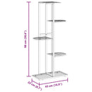 vidaXL fehér 5 szintes acél virágtartó állvány 43 x 22 x 98 cm