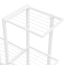 vidaXL fehér acél virágtartó állvány kerékkel 94,5 x 25 x 92,5 cm