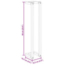 vidaXL fehér acél törölközőtartó 12,5 x 12,5 x 60 cm