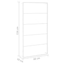 vidaXL fehér acél törölközőtartó 60 x 10 x 116 cm