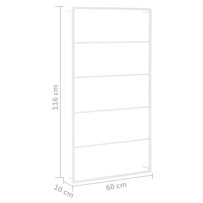 vidaXL fehér acél törölközőtartó 60 x 10 x 116 cm