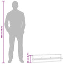 vidaXL fekete vas törölközőtartó 95 x 25 x 22 cm