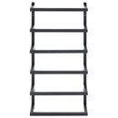 vidaXL fekete acél törölközőtartó 24 x 12 x 48 cm