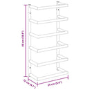 vidaXL fehér acél törölközőtartó 24 x 12 x 48 cm