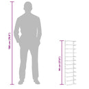 vidaXL fekete acél törölközőtartó 24 x 12 x 96 cm