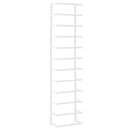 vidaXL fehér acél törölközőtartó 24 x 12 x 96 cm