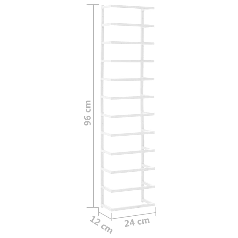 vidaXL fehér acél törölközőtartó 24 x 12 x 96 cm
