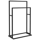 vidaXL szabadon álló fekete vas törölközőtartó 48 x 24 x 78,5 cm