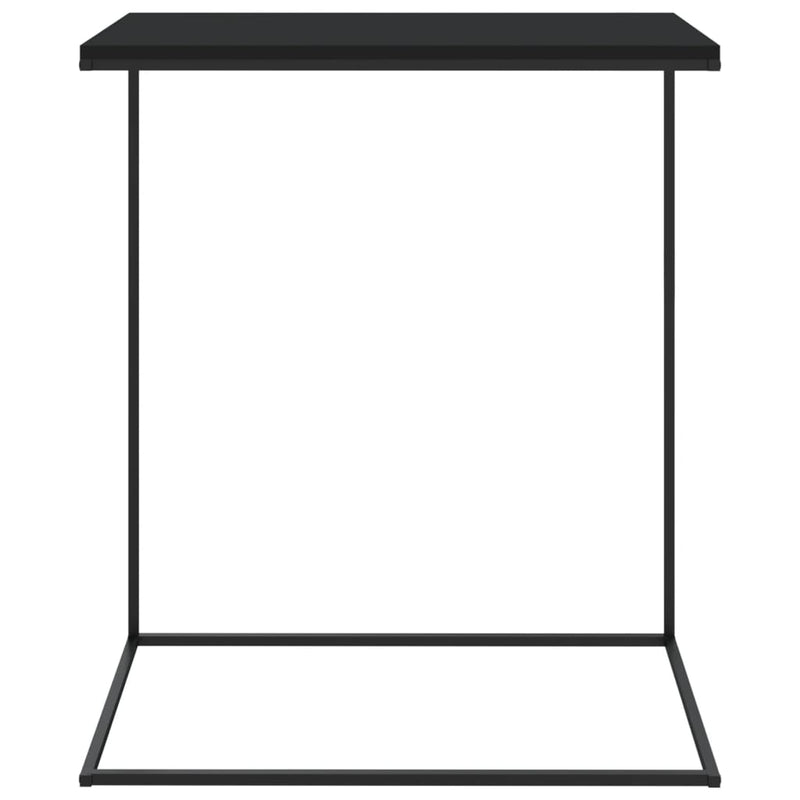 vidaXL fekete szerelt fa kisasztal 55 x 35 x 66 cm