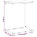 vidaXL fekete szerelt fa kisasztal 55 x 35 x 66 cm