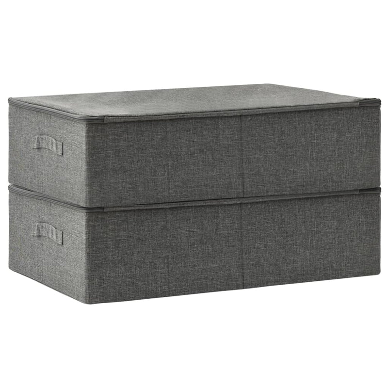 vidaXL 2 db antracitszürke szövet tárolódoboz 70 x 40 x 18 cm