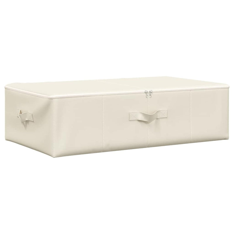 vidaXL 2 db krémszínű szövet tárolódoboz 70 x 40 x 18 cm