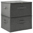 vidaXL 2 db antracitszürke szövet tárolódoboz 43x34x23 cm