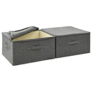 vidaXL 2 db antracitszürke szövet tárolódoboz 43x34x23 cm