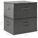 vidaXL 2 db antracitszürke szövet tárolódoboz 43x34x23 cm