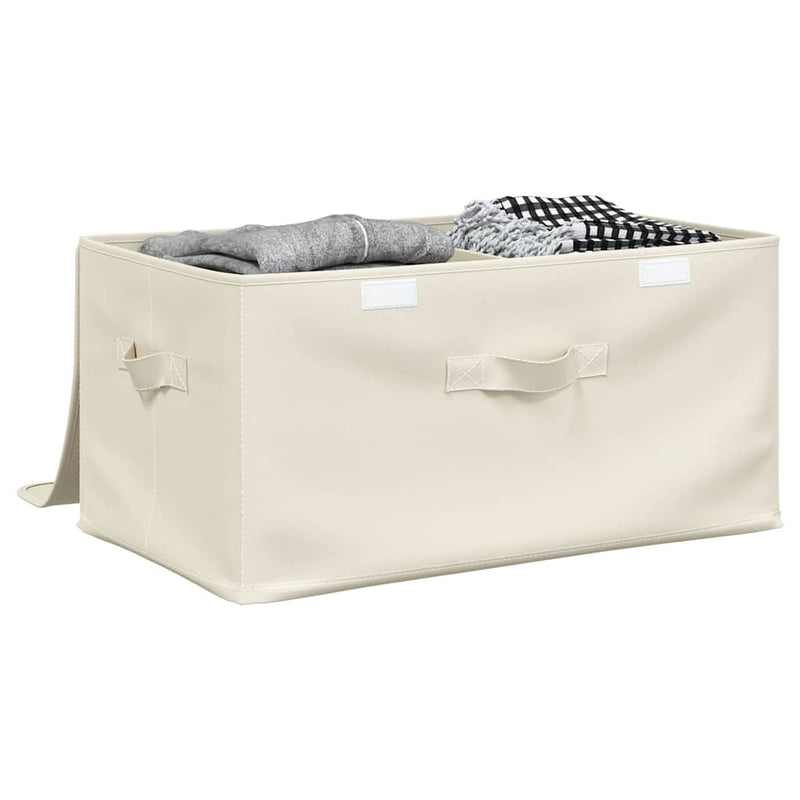 vidaXL 2 db krémszínű szövet tárolódoboz 43 x 34 x 23 cm