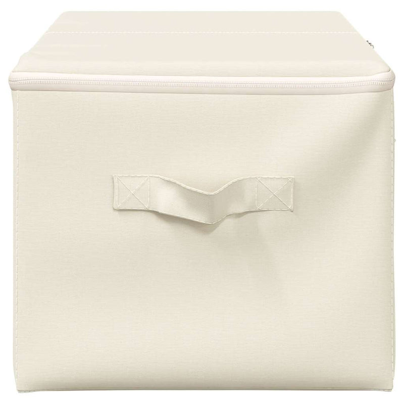 vidaXL 2 db krémszínű szövet tárolódoboz 43 x 34 x 23 cm