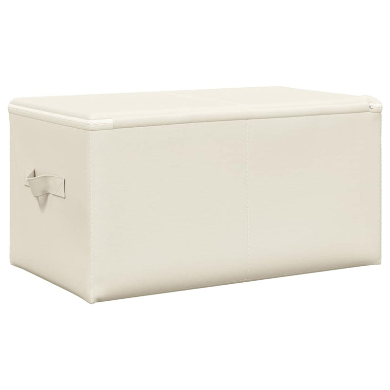 vidaXL 2 db krémszínű szövet tárolódoboz 43 x 34 x 23 cm