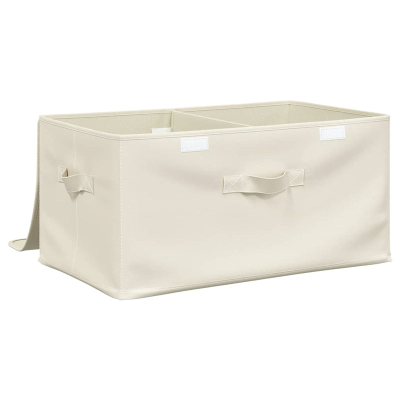 vidaXL 2 db krémszínű szövet tárolódoboz 43 x 34 x 23 cm
