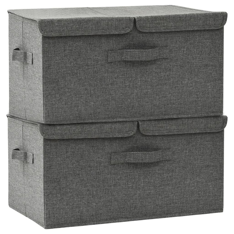 vidaXL 2 db antracitszürke szövet tárolódoboz 50 x 30 x 25 cm