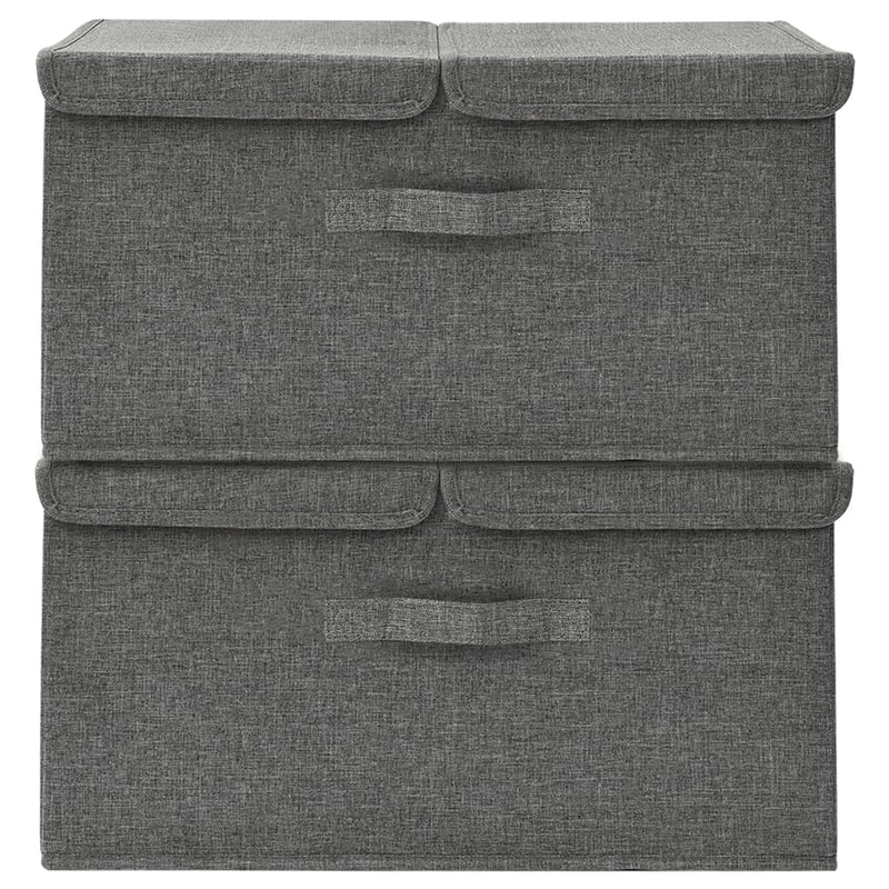 vidaXL 2 db antracitszürke szövet tárolódoboz 50 x 30 x 25 cm