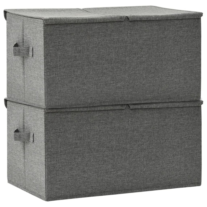 vidaXL 2 db antracitszürke szövet tárolódoboz 50 x 30 x 25 cm