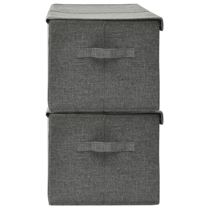 vidaXL 2 db antracitszürke szövet tárolódoboz 50 x 30 x 25 cm