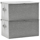 vidaXL 2 db szürke szövet tárolódoboz 50 x 30 x 25 cm