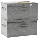 vidaXL 2 db szürke szövet tárolódoboz 50 x 30 x 25 cm
