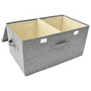 vidaXL 2 db szürke szövet tárolódoboz 50 x 30 x 25 cm