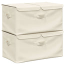 vidaXL 2 db krémszínű szövet tárolódoboz 50 x 30 x 25 cm
