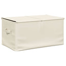 vidaXL 2 db krémszínű szövet tárolódoboz 50 x 30 x 25 cm