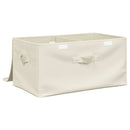vidaXL 2 db krémszínű szövet tárolódoboz 50 x 30 x 25 cm