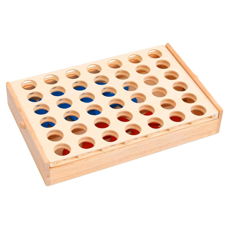 vidaXL tömör fa 4 egy sorban játék 24 x 15 x 4 cm