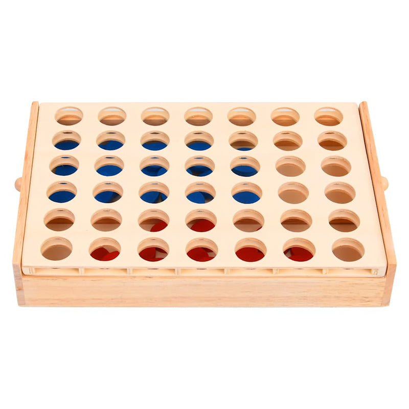 vidaXL tömör fa 4 egy sorban játék 24 x 15 x 4 cm