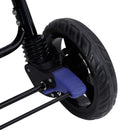 vidaXL tengerészkék acél tandem ikerbabakocsi