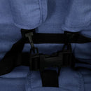 vidaXL tengerészkék acél tandem ikerbabakocsi