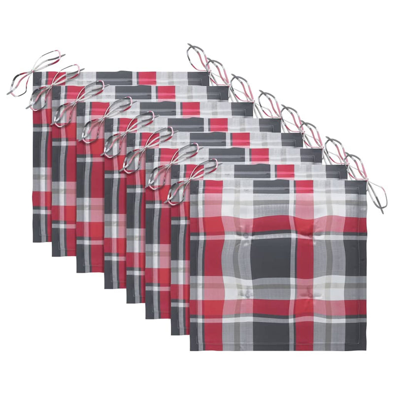 vidaXL 8 db szürke tömör akácfa kerti szék párnákkal