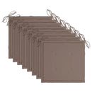 vidaXL 8 db összecsukható tömör akácfa kerti szék párnákkal