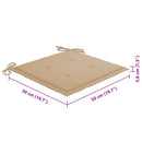 vidaXL 6 db tömör akácfa kültéri étkezőszék párnával